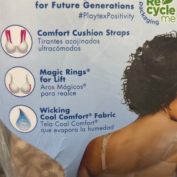 NIP Playtex 38 B 18 Hour Ultimate Lift & Support Wireless Full Coverage BRA - Picture 5 of 8